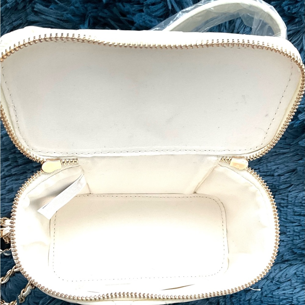 Valentino Orlandi White Quilted 7 by 5 Shoulder bag detachable strap Swarovski - Picture 4 of 8